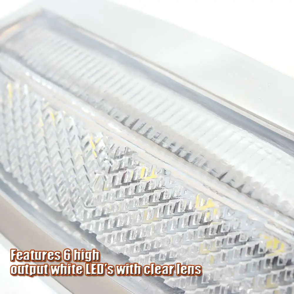 1 Set ABS Motorcycle Front Fender Tip Light Chrome Mudguard Light For Electra Glide Ultra Classic Limited Road King Tri Glide