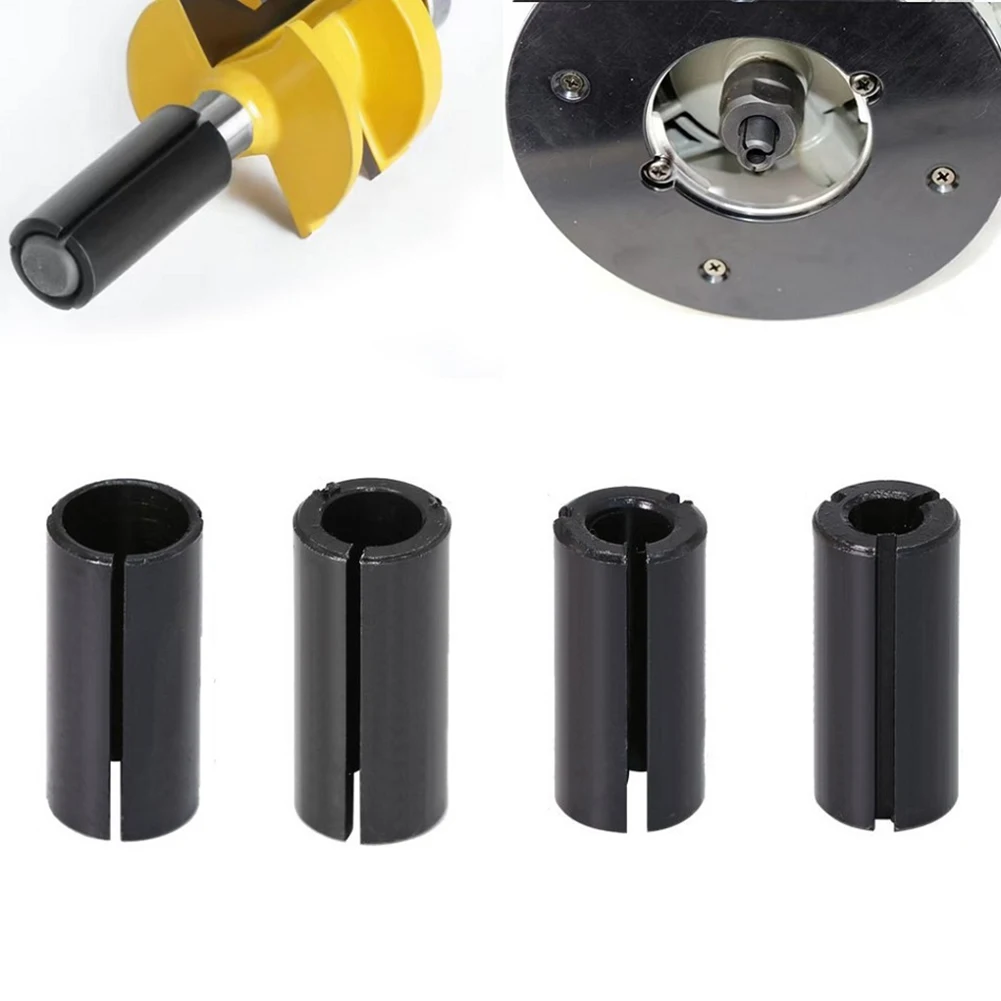 4pcs Router Bit Conversion Collet Chuck Driver Adapter for Lathe Milling Cutter with Stable Grip and Abrasion Resistance
