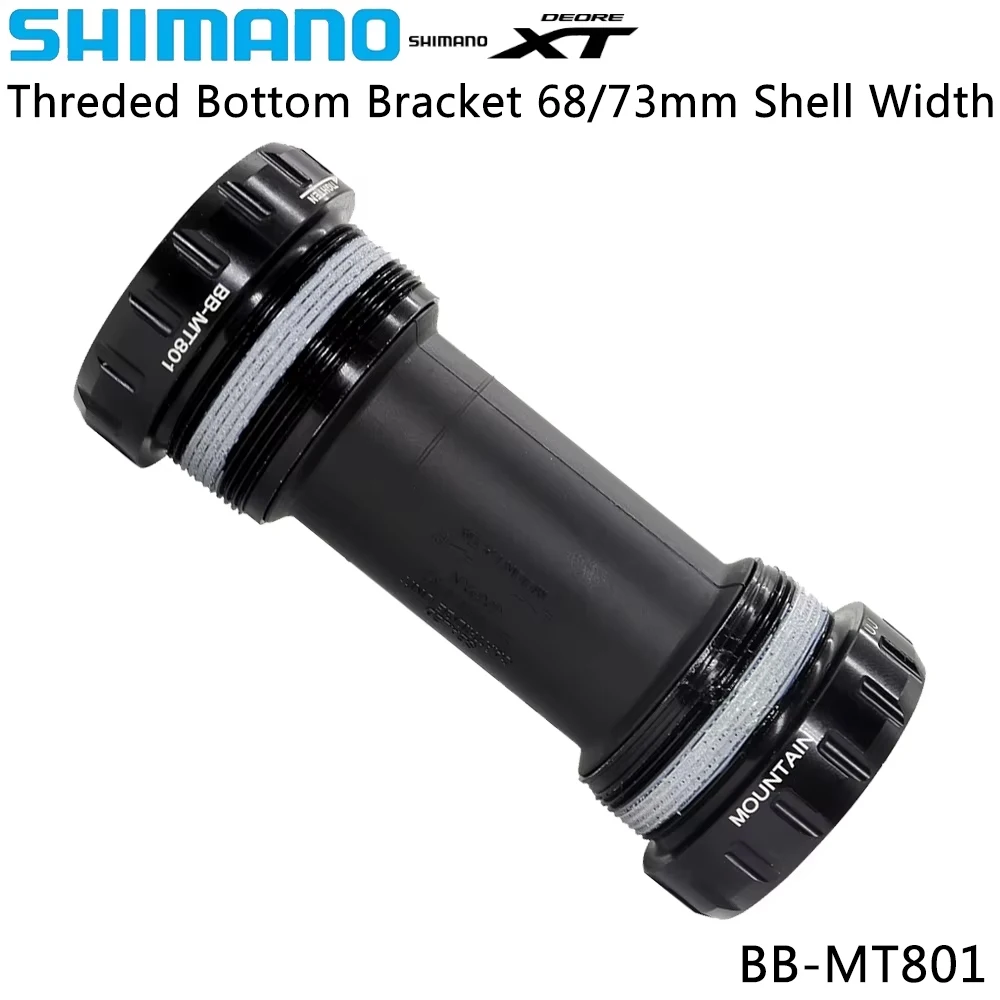 Задний кронштейн SHIMANO DEORE XT BB-MT801 с резьбой HOLLOWTECH II 68/73 мм, ширина корпуса для горного велосипеда, оригинальные детали для велосипеда