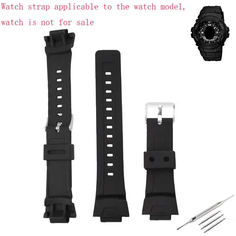 

16mm men's resin watch strap accessories for Casio G-100 G101 200 GW-2310 2110 G2300 watch band women's rubber sports wristband