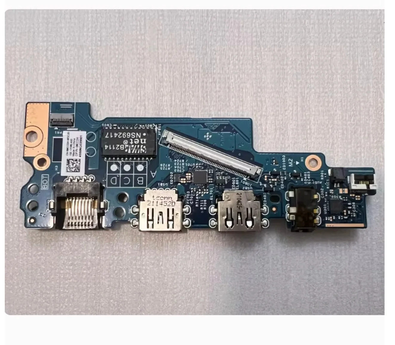 Para dell latitude 3520 e3520 placa de botão de alimentação usb placa leitor cartão sd 0mccdh