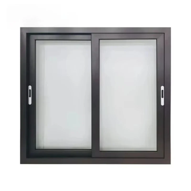 

Aluminum sliding glass window Double insulated glass panel Horizontal magnetic screen for living room villa