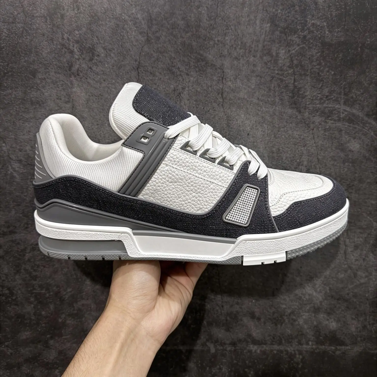 Unisex Retro Color‑Block Casual Board Shoes Lace‑Up Multi‑Material Splicing Non‑Slip Street Sneakers For Male Female