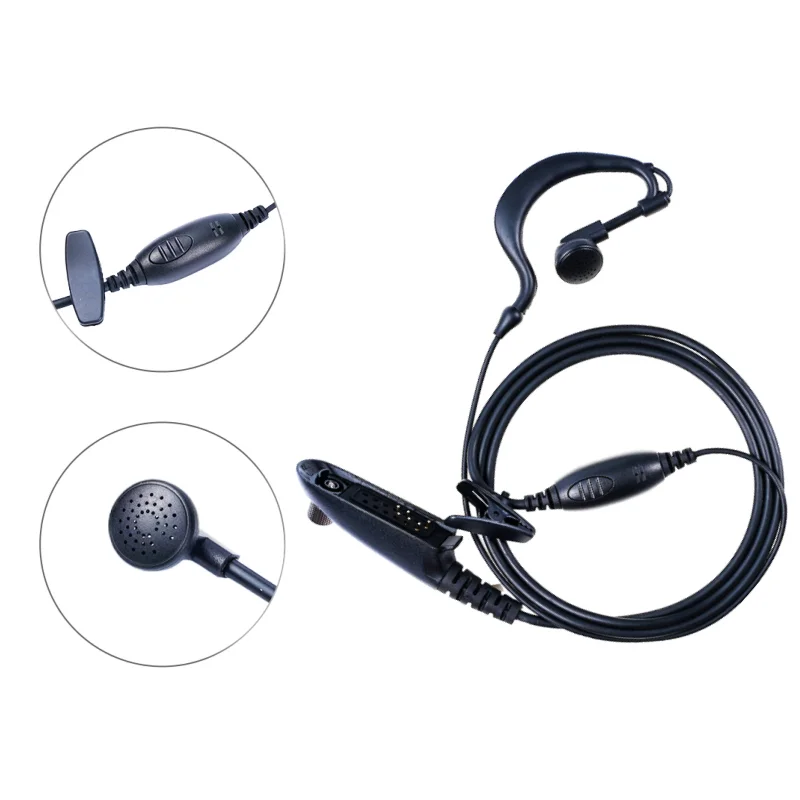 PTT Mic Earpiece VOX Walkie Talkie Headset for Motorola HT750 HT1250 HT1250LS HT1550XLS GP328 GP329 GP340 GP380 Radio Earphone