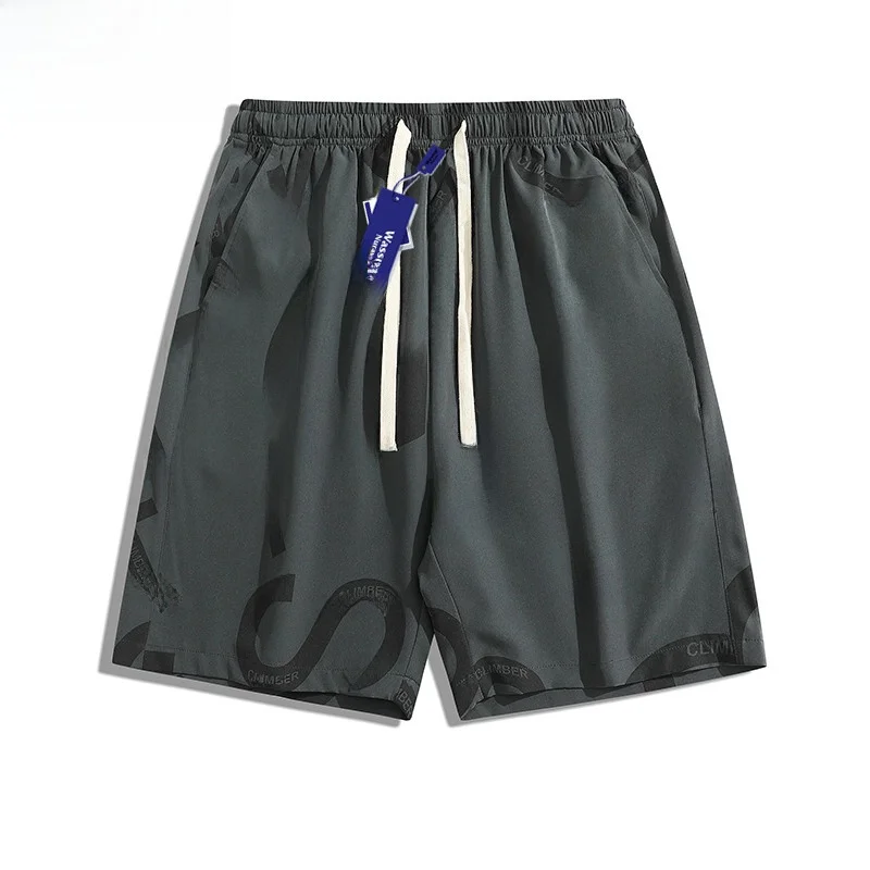 

Wassup Nuraya мужские брюки из ледяного шелка Qui Dry свободного кроя с принтом, повседневные летние брюки для отдыха, модные молодежные брюки пять четвертей