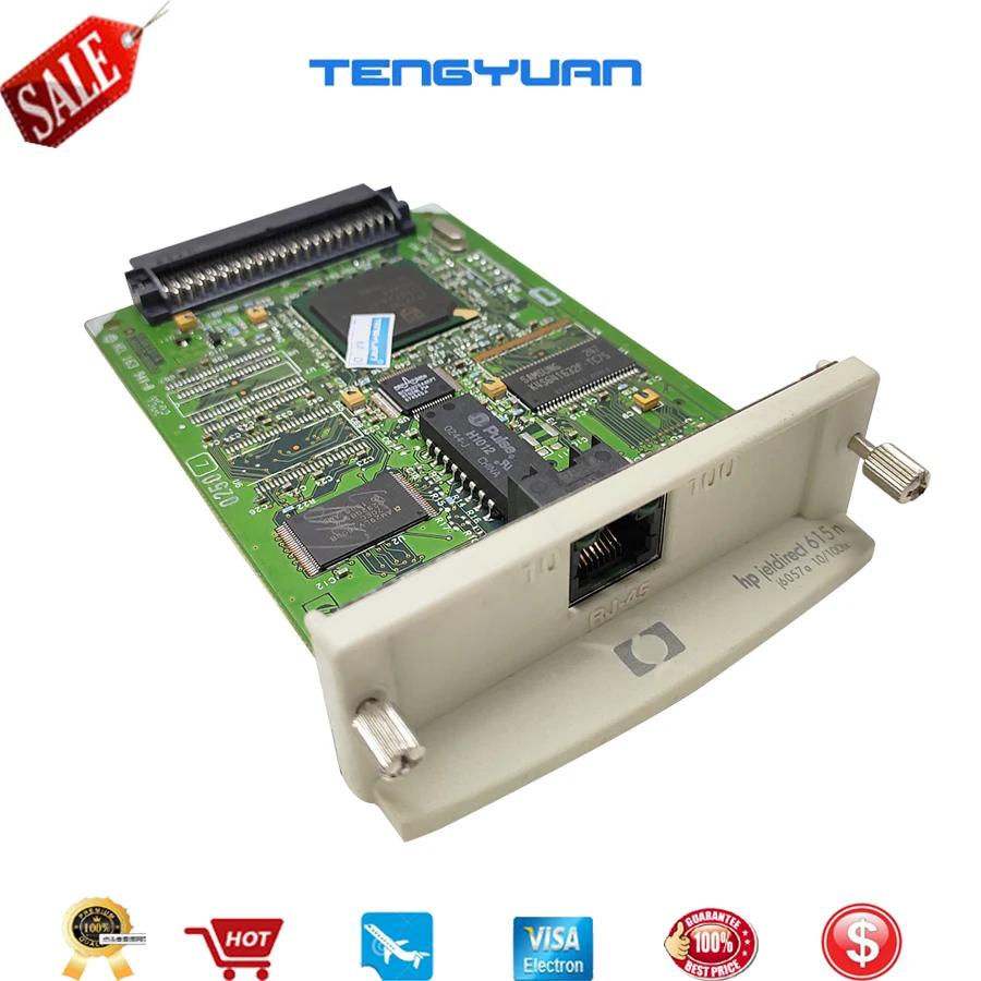 JetDirect for hp 615N J6057A 10/100tx Ethernet بطاقة شبكة خادم الطباعة الداخلية للطابعة hp 500 510 والرسمة ديزاين جيت #4