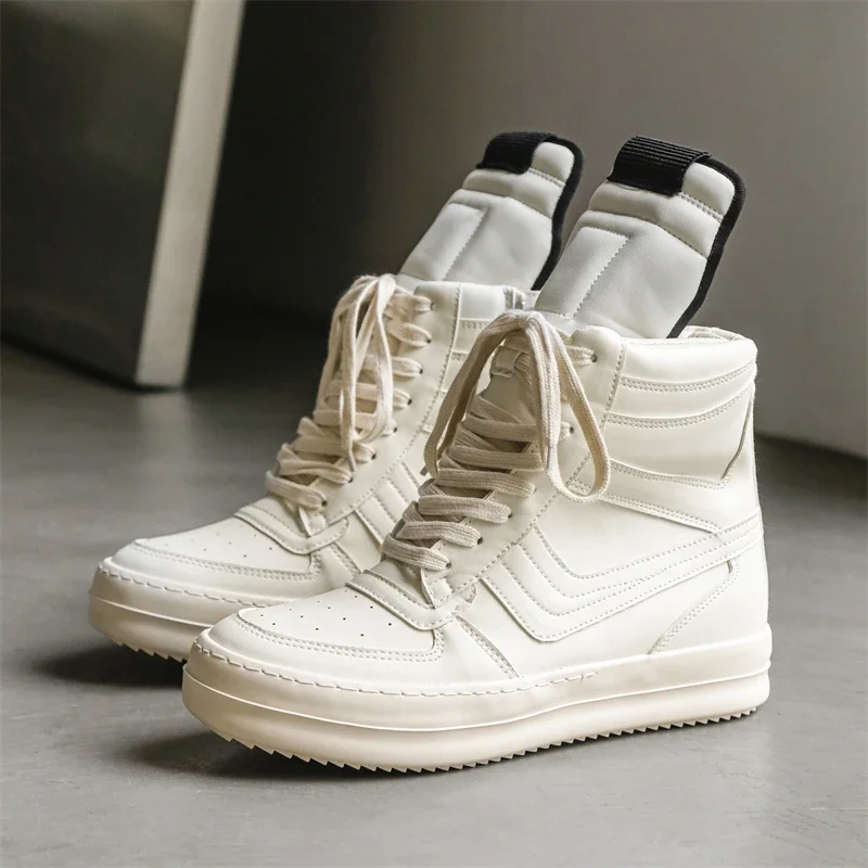 

Мужская обувь с высоким берцем Ботильоны Высокие кроссовки Повседневная обувь для верховой езды ПВХ Ретро дизайнерские кроссовки на платформе для уличного клуба