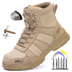 Good Quality Casual Platform Non Slip Work Safety Shoes Men Steel Toe Cap Anti-smash Sneakers Shoes Anti Puncture Security Boots