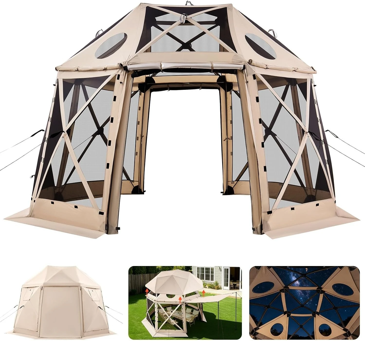 Screen Top Mesh - Tenda Gazebo Pop-Up de 12x12 Pés