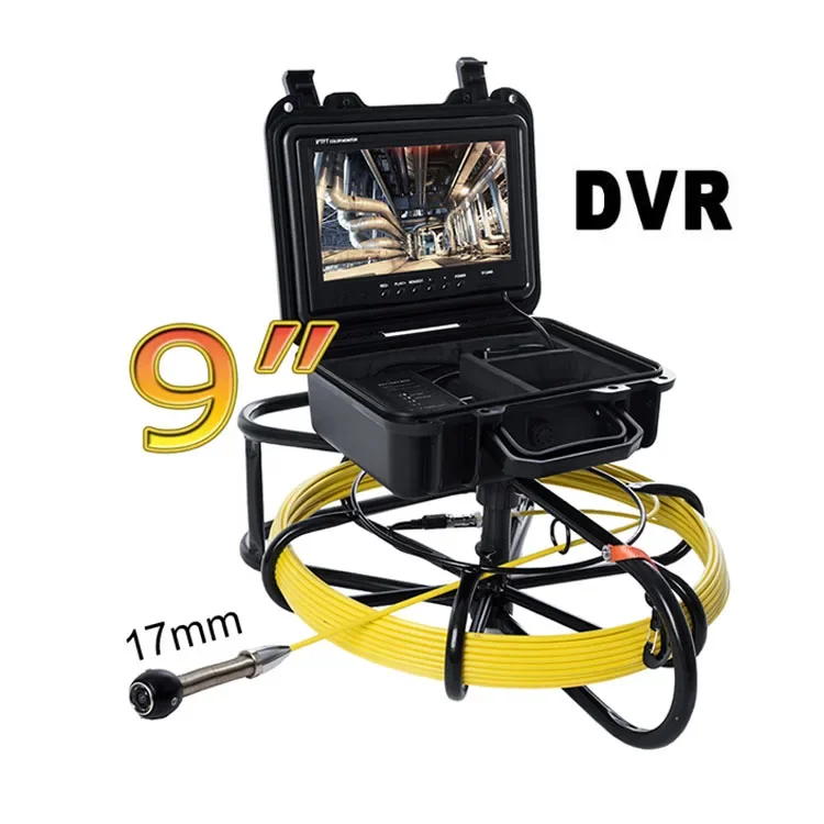 

Factory Direct 2.4G Wireless DVR 20M 9" Screen Chimney Borehole Pipe Inspection Camera