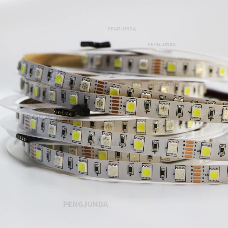 5M/lot DC 12V 24V RGBW/RGBWW 4 color in 1 led chip 60Leds/m Waterproof IP30/65/IP67 5050 SMD flexible LED Strip light