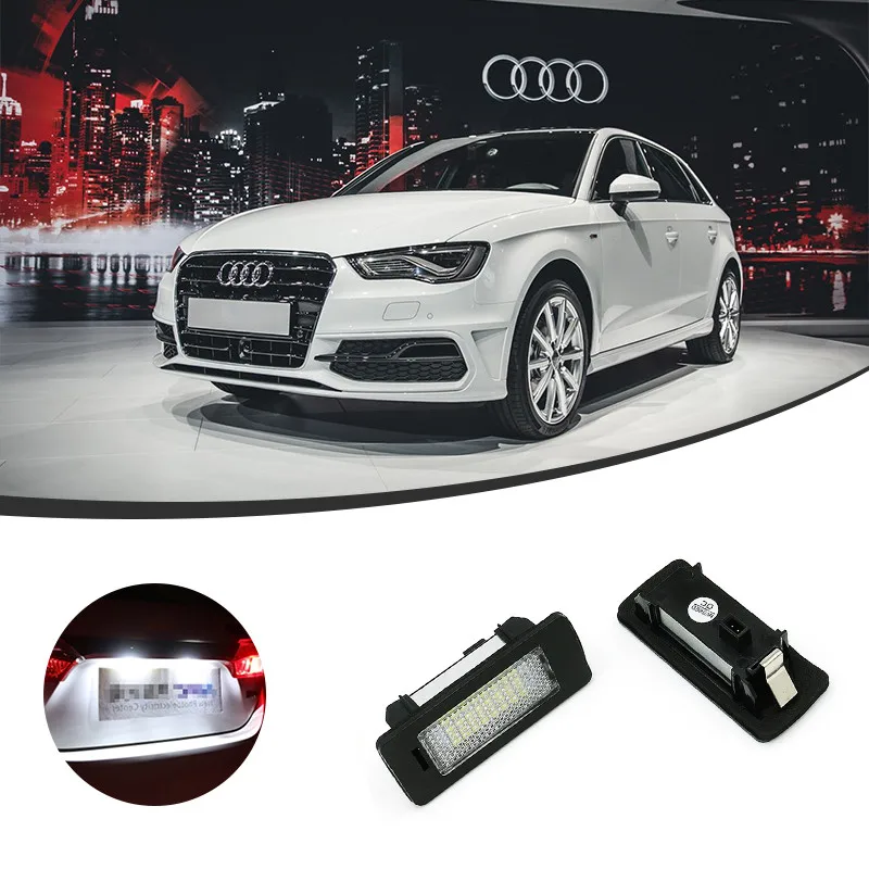 Car led License Plate Number Light For Audi A4 B8 A5 S5 Q5 TT VW PASSAT 5D R36 4462102NAQ 8T0943021, VW2870110  Auto lights