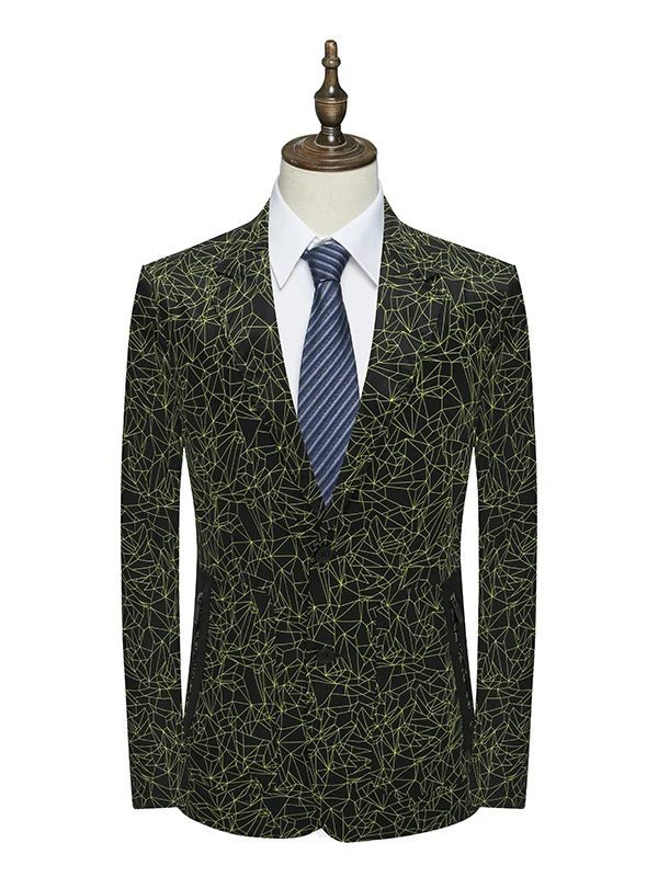 

Saintly Sle повседневный деловой костюм SF370 с двумя пуговицами без разрезов, мужской весенне-осенний модный костюм Ci Long Sve Stand Fit