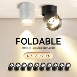 Foco Led de luz descendente, lámpara de techo plegable de 220v, 7w/10/15w, 3 colores, para sala de estar, cocina, interior