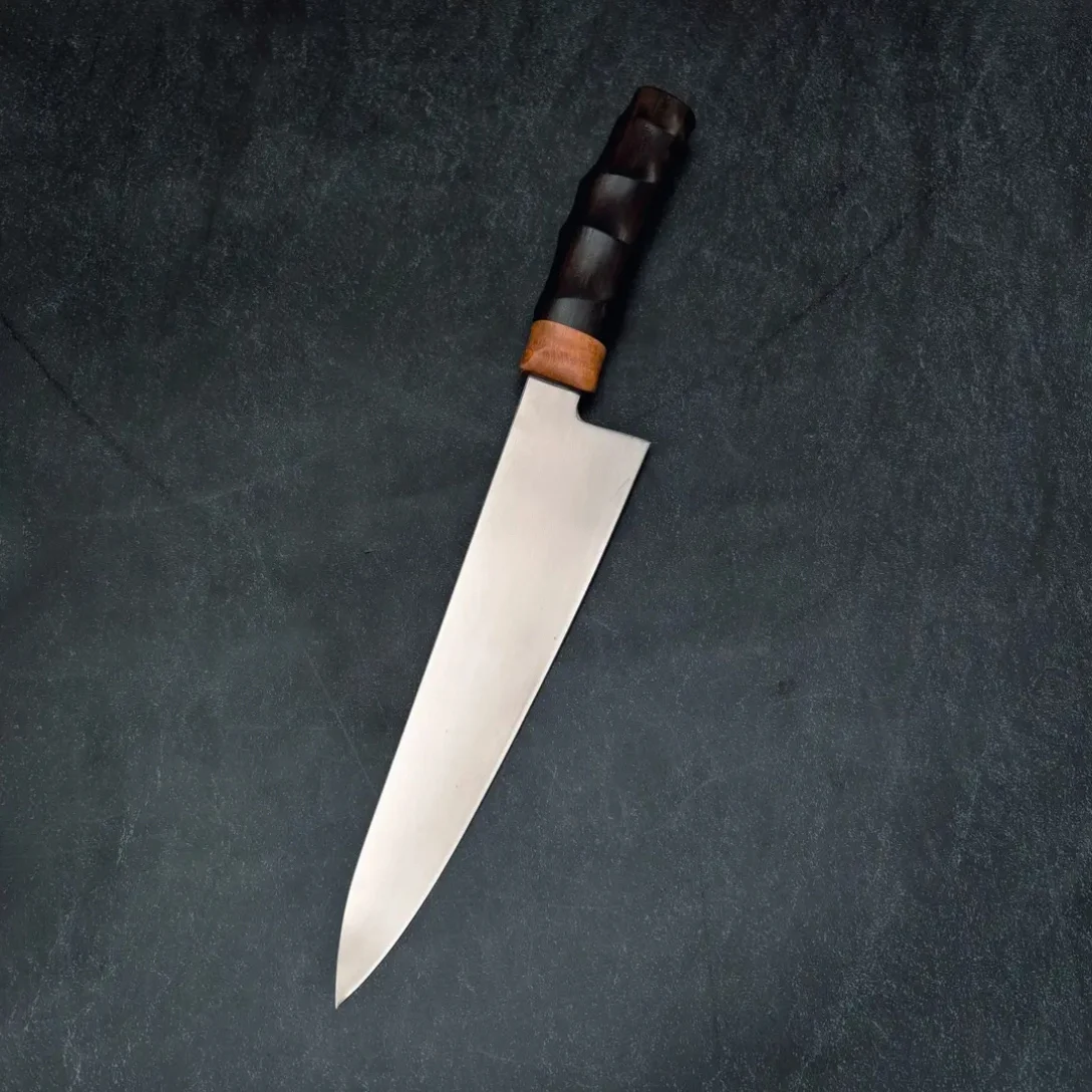 

8.3 Inch Chef Knife SLD-Magic Steel Sanmai-gawari Blade Ebony Handle Slicing Vegetables Cleaver Meat Japanese Kitchen Knives