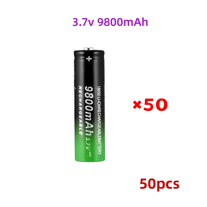 9800mAh 18650 lithium oplaadbare batterij met hoge capaciteit 3,7V snel opladen voor zaklamp en elektronische apparaten