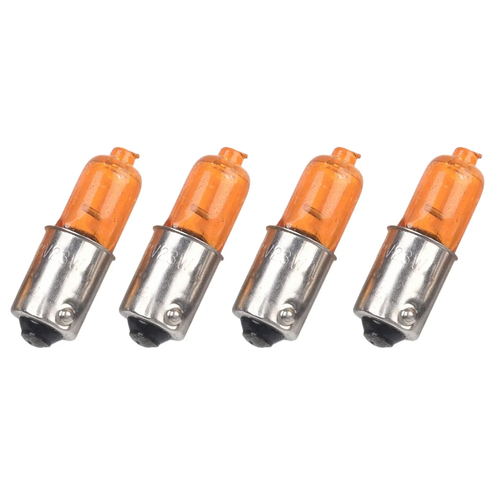 4pcs Motorcycle Mini Indicator Bulbs Halogen BA9S Base Amber 12V 23W Super Bright Motorcycle Turn Signal Motorbike Accessories