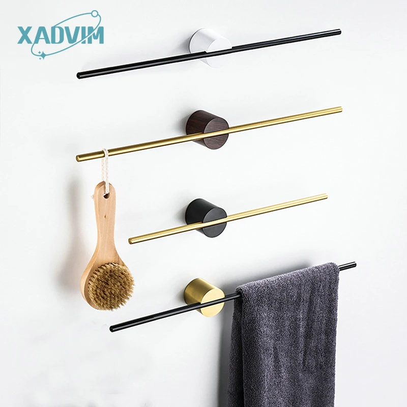 

40/50cm Movable Towel Bar Space Aluminum Towel Rack Towel Hanger Towel Holder Bath Shelf Kitchen Storage Rack Bath Accessories