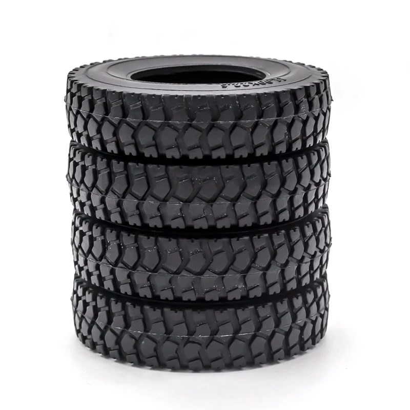 4pcs Trailer Car Rubber Tires for 1/14 Tamiya Tractor Truck RC Climber Trailer Tyre Kit