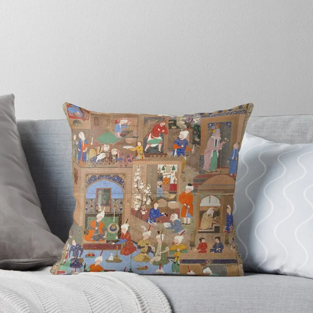 Persian Palace Scene Throw Pillow Decorative Cushions For Living Room Pillow Cover pillow