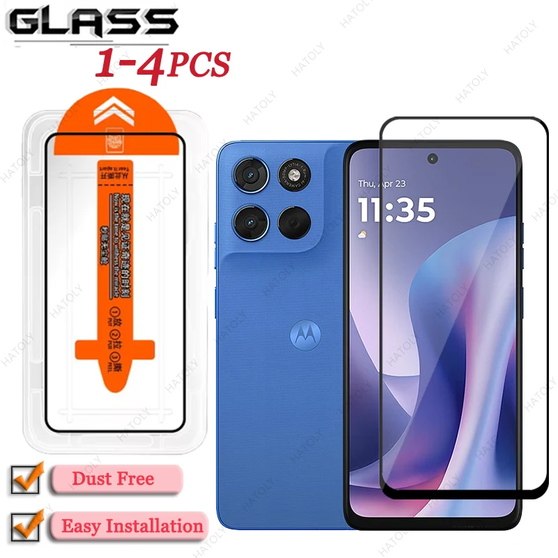 モトローラモト G100 ガラス簡単なインストールモトローラモト G100S 用防塵スクリーンプロテクターブラックエッジ保護フィルム