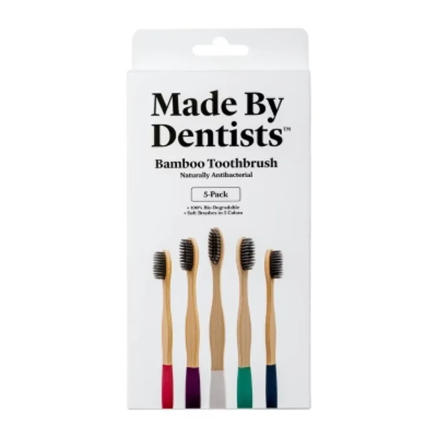 

Бамбуковые зубные щетки - 5 шт. - Мягкие, удобные: Мягкая щетина для чувствительных зубов и десен. Гигиена повышающей гигиены