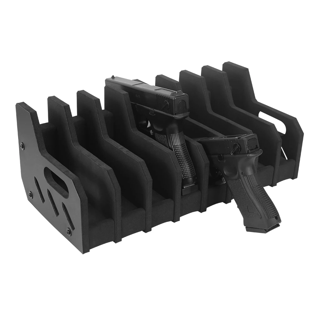 New 8 Slots Foam Gun Rack Universal Pistol Display Stand Handgun Storage Safe Holder Weapon Support Glock Hunting Accessories