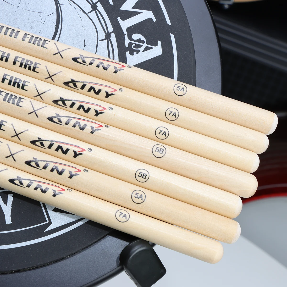 XINY-Maple Drum 5A 7A 5B Imported Material Price Affordable Drum Strike Rod Pair Set-A pair image 3