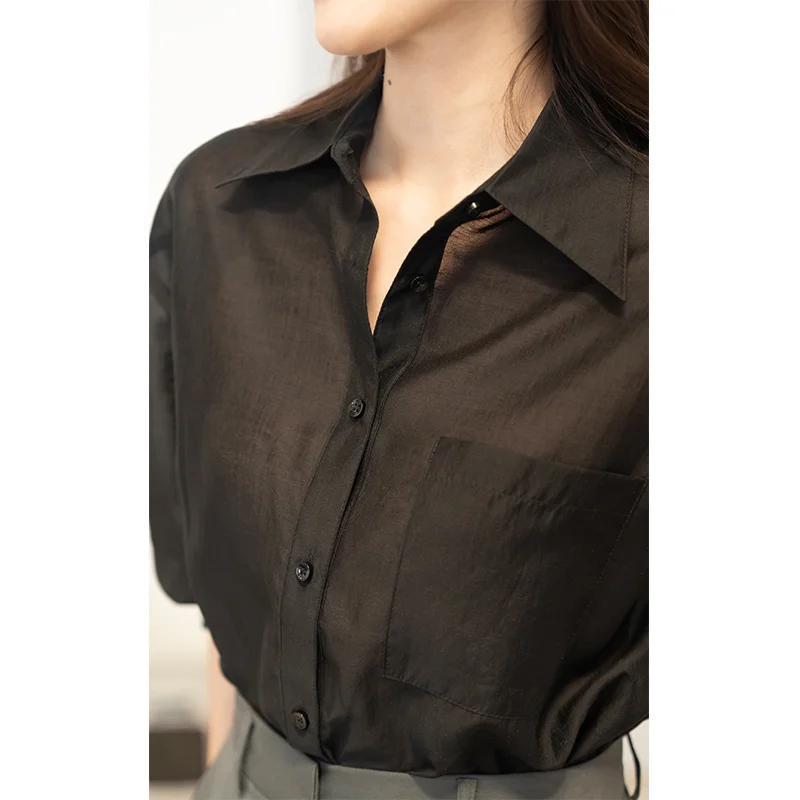 

Slimming Effect Bla Midi irt Elephant And Girfe Charm Lyocell Blend Semi-Transparent Commuter Sle Polka Dot Pattern