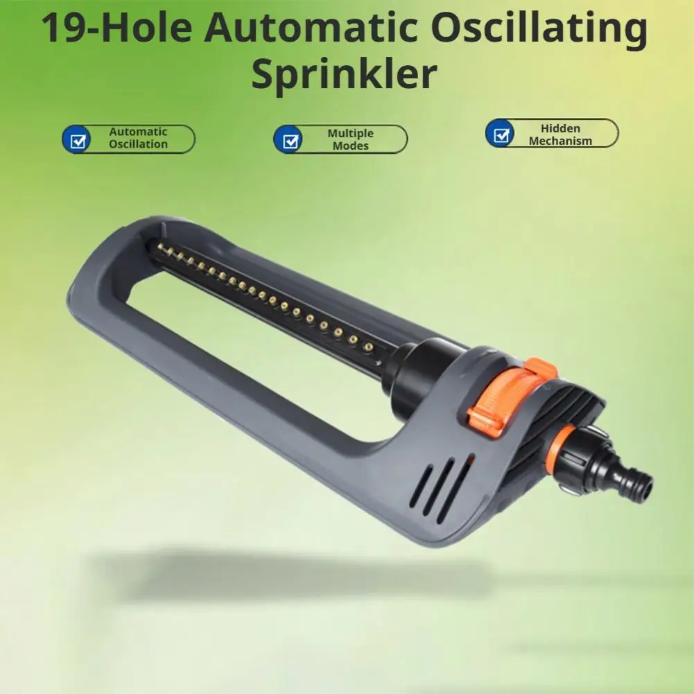 Lawn Sprinkler Wide Coverage Oscillating Sprinkler with 19-hole Nozzle for Patio Yard Lawn Watering Area Irrigation Water