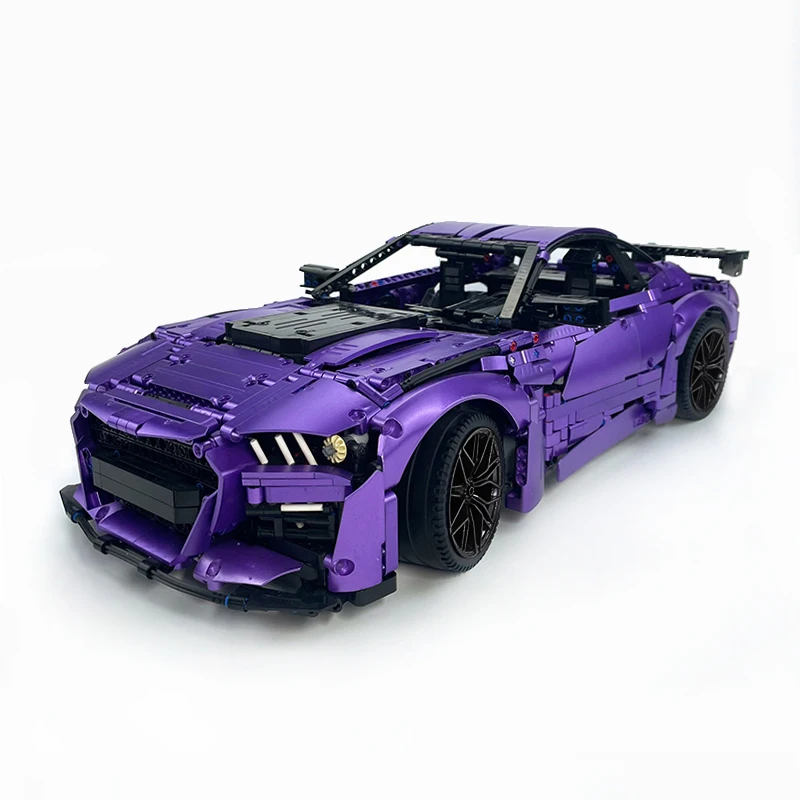 New Technical Purple Plating Super Sports Car 1:8 Model MOC 165802 Buidling Blocks Bricks Educational Puzzle Toys Birthday Gifts