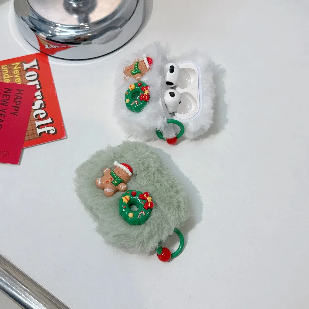 Peluche Fiocco Di Natale Per Apple Airpods 4 3 Airpods 2 Custodia Per Airpods Pro Pro2 Custodia protettiva Custodia protettiva Accessori per auricolari
