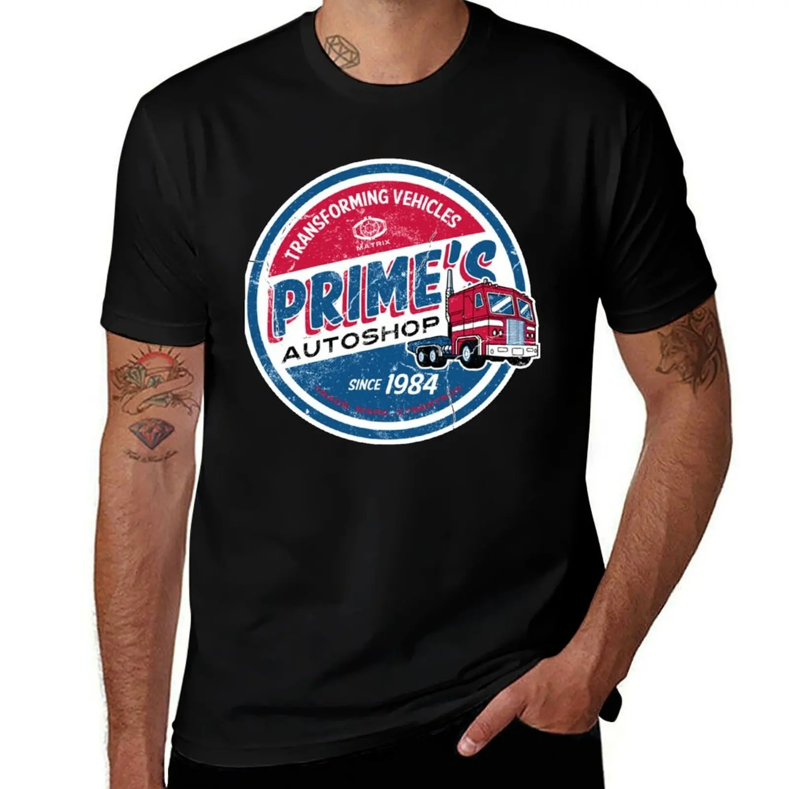 

Primes Autoshop - Vintage Distressed Style - Garage T-Shirt blacks animal prinfor boys luxury designer mens t shirts top quality