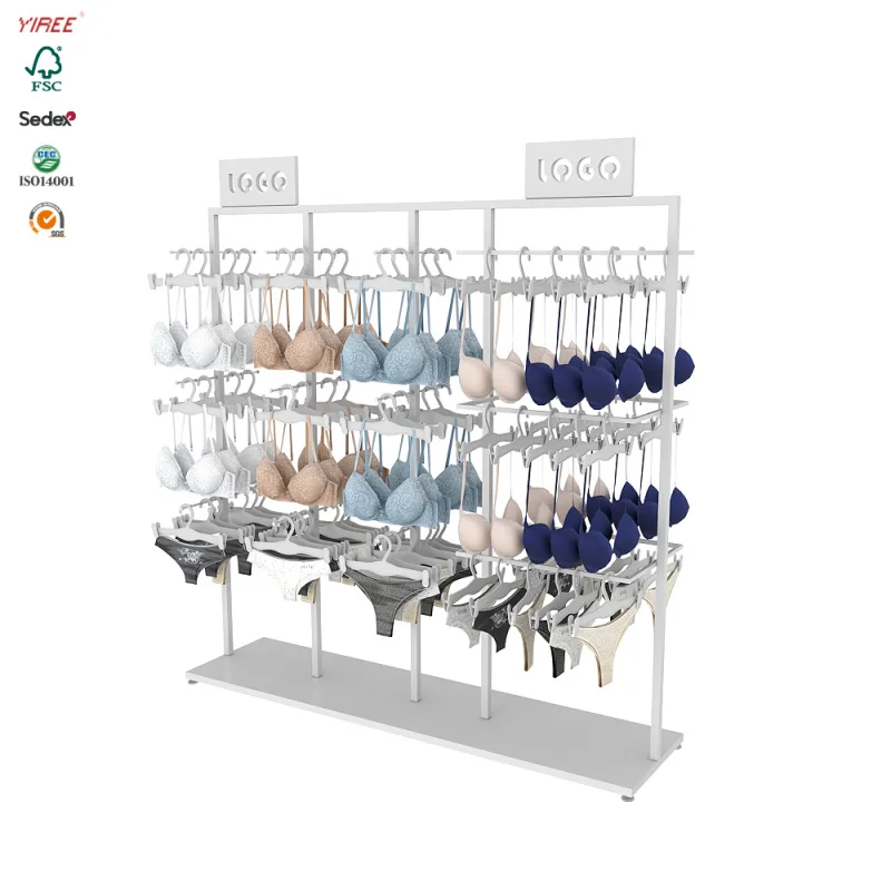 Custom. Yiree Sexy custom bra bikini metal fitting stand maternity underwear store racks shelf display for retail shop