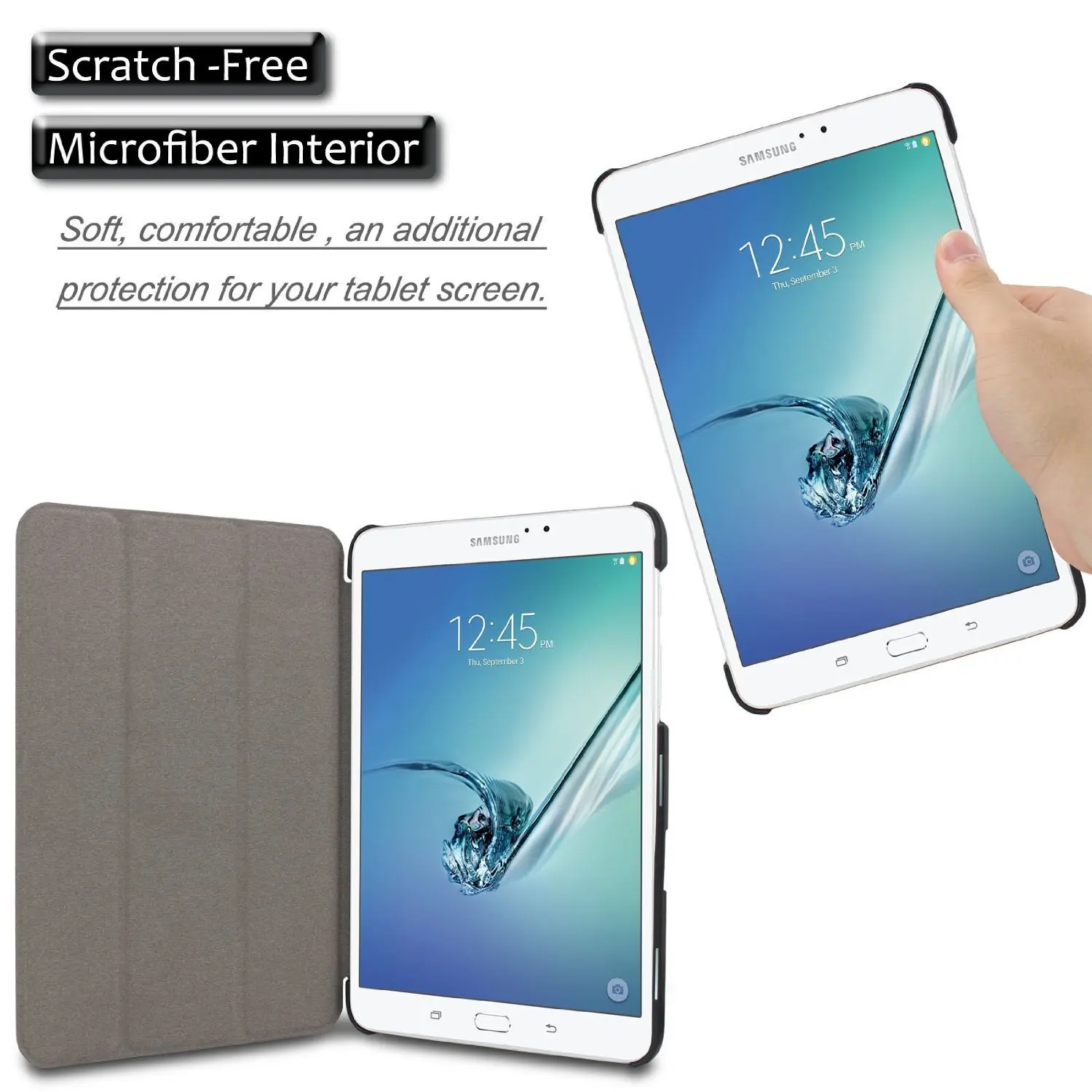 Case for 9.7" Samsung Galaxy Tab S2 9.7 (SM-T810/T813/T815), Tri-fold Flip Durable Leather Portable Protective Sleeve