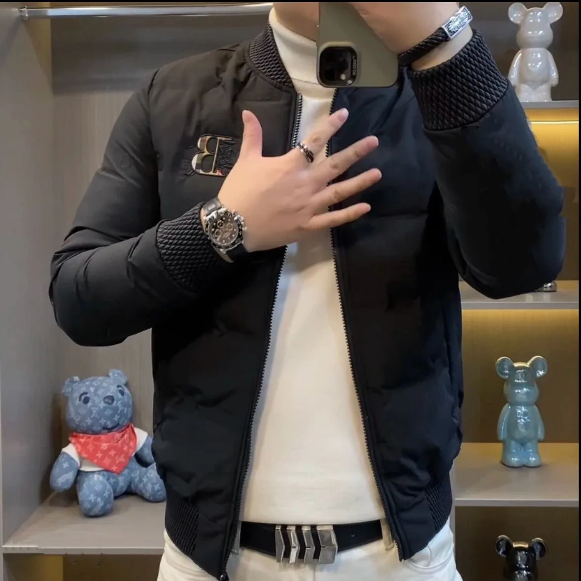 

Fall 2025 New Arrival High Quali Casual Versatile Faionable Trendy Lightweight Cotton Jaet Men's Stand Fit Busin ...