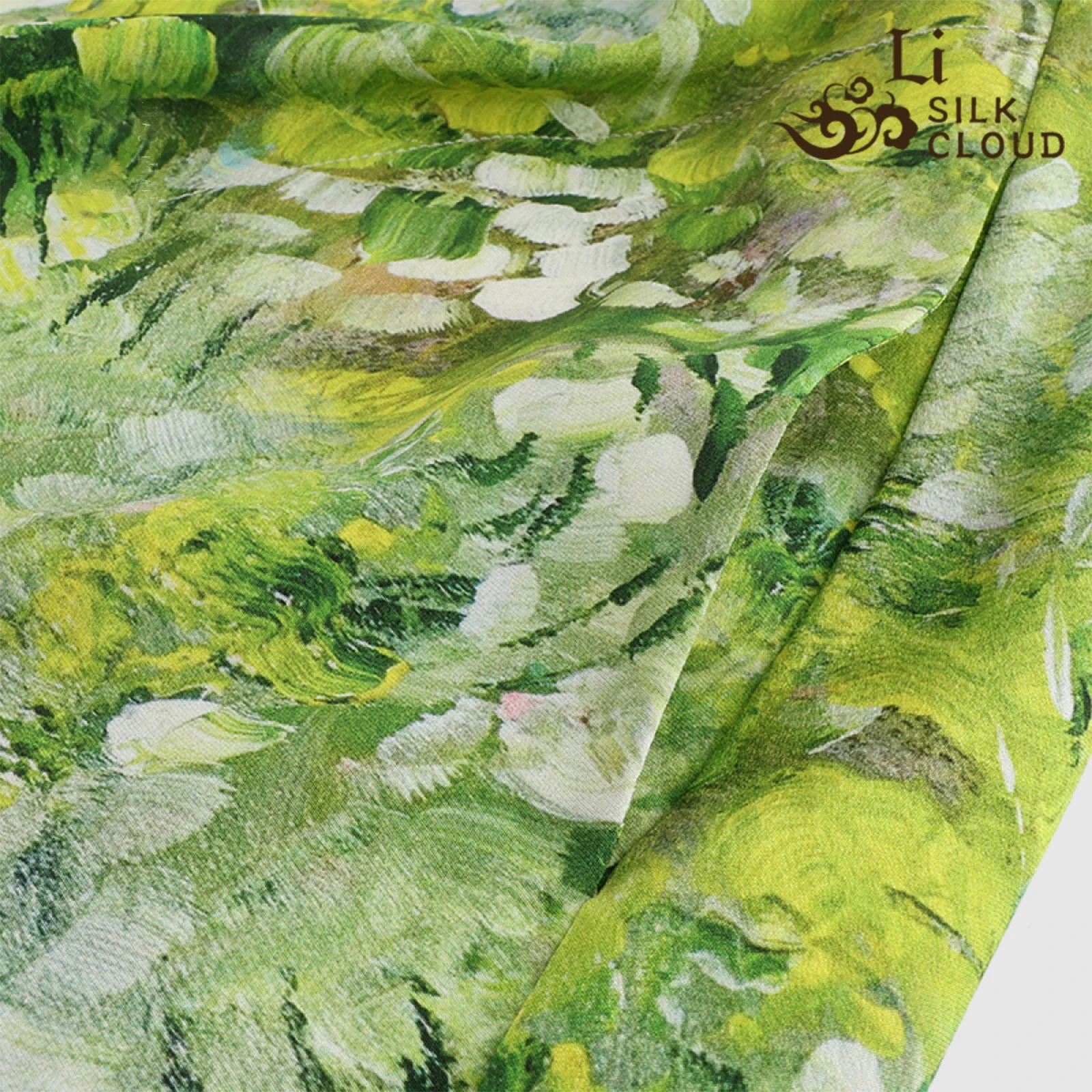 LI SILK CLOUD Robe Xiangyunsha Style bohème - Tissu en pure soie, drapé luxueusement lisse et fluide