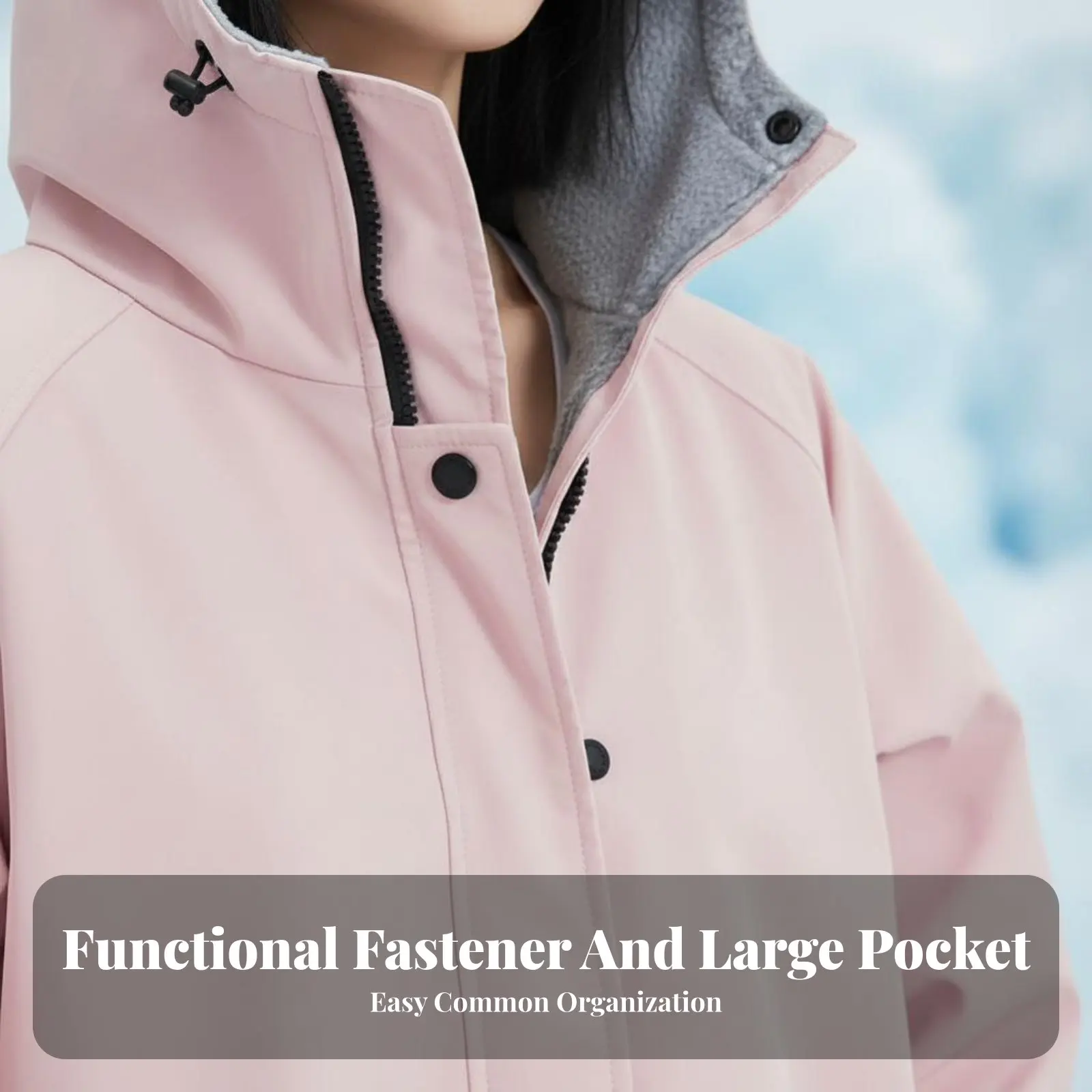 

Black Diving Poncho, Winter Thick Fleece Water-Resistant Warm Outerwear for Swimming, Training, Holiday