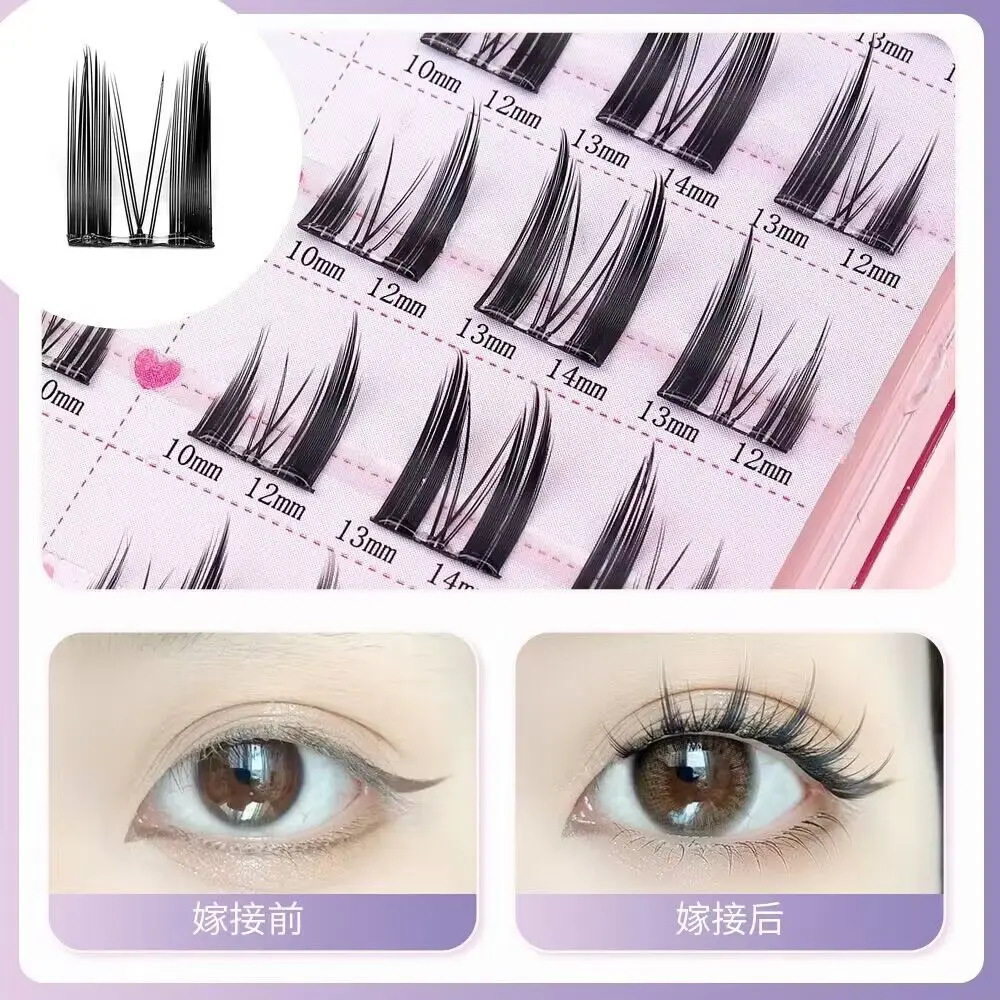 Eyelash Extension Wispy Wisps - Featherlight Synthetic Reusable Artificial Eyelashes Multipack of 42 Mini Lash Clusters