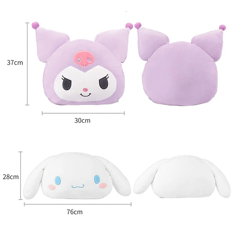 Sanrio Pillow Cushion Cartoon Kuromi Cinnamoroll Plush Stuffed Toys Sofa Seat Cushion Home Decor Office Nap Pillow Girl Gifts