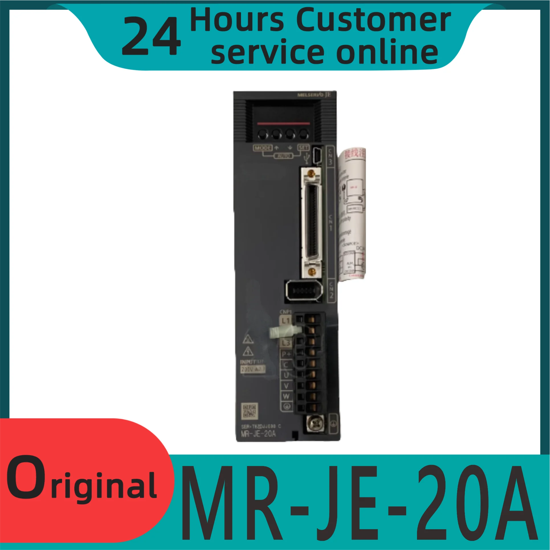 Brand New Original 200w Servo Motor+driver Mr-je-20a+hg-kn23j-s100