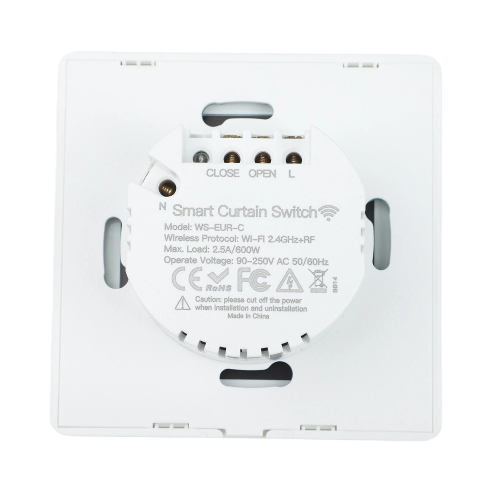 Touch Curtain Switch for Smart Curtain Switch Modern Living Space 86*86mm Easy Installation Process For Residential Use