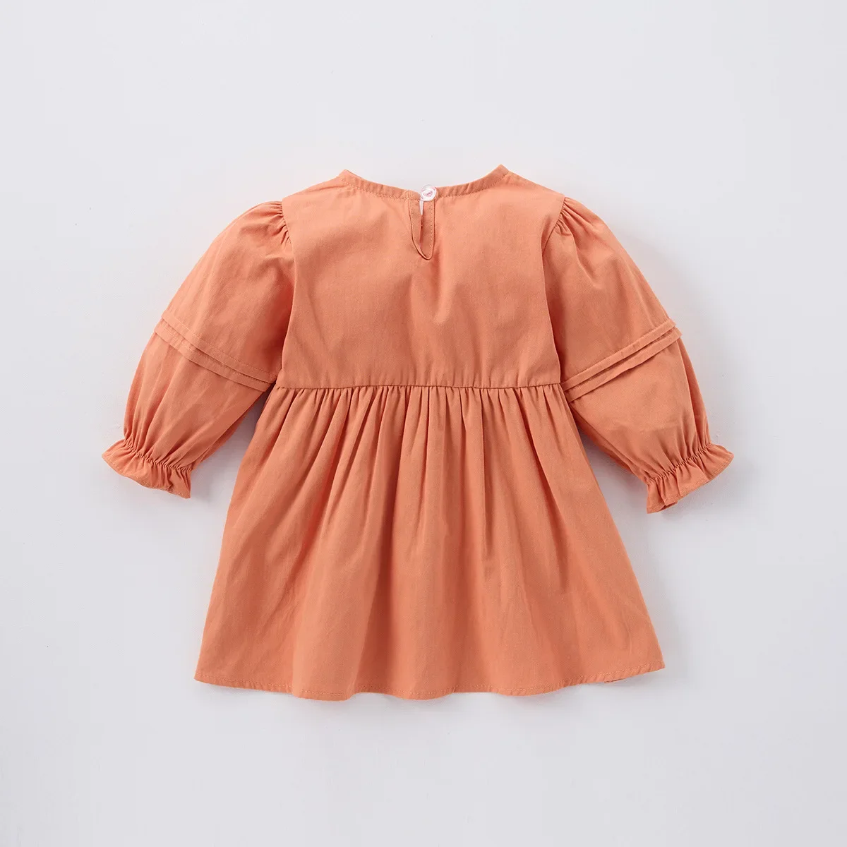 HoneyCherry New Spring Long Sleeve Embroidered Dresses These Solid Colored Soft and Loose Princessdresses Are Perfect for Girls