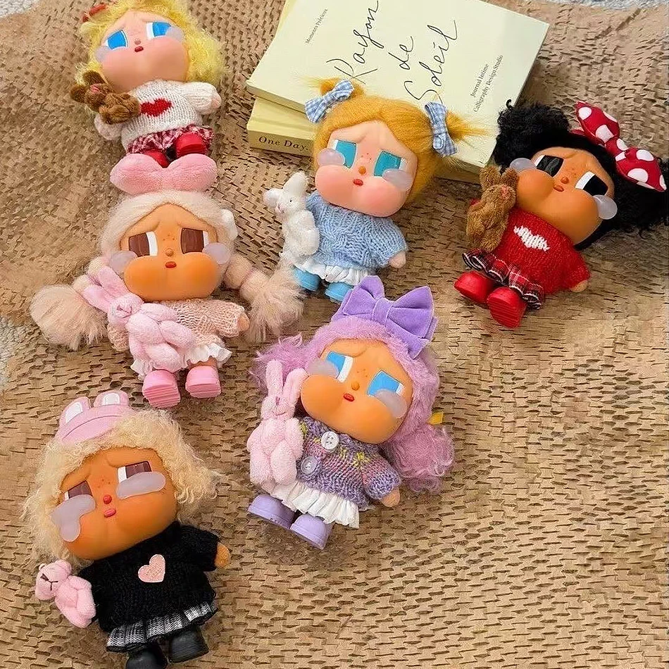 Für CRYBABY Urlaub Modus Auf Liebe Pullover Kleid Schuhe Set Für Labubu 17 cm Puppe Kinder Kleidung Mode Zubehör