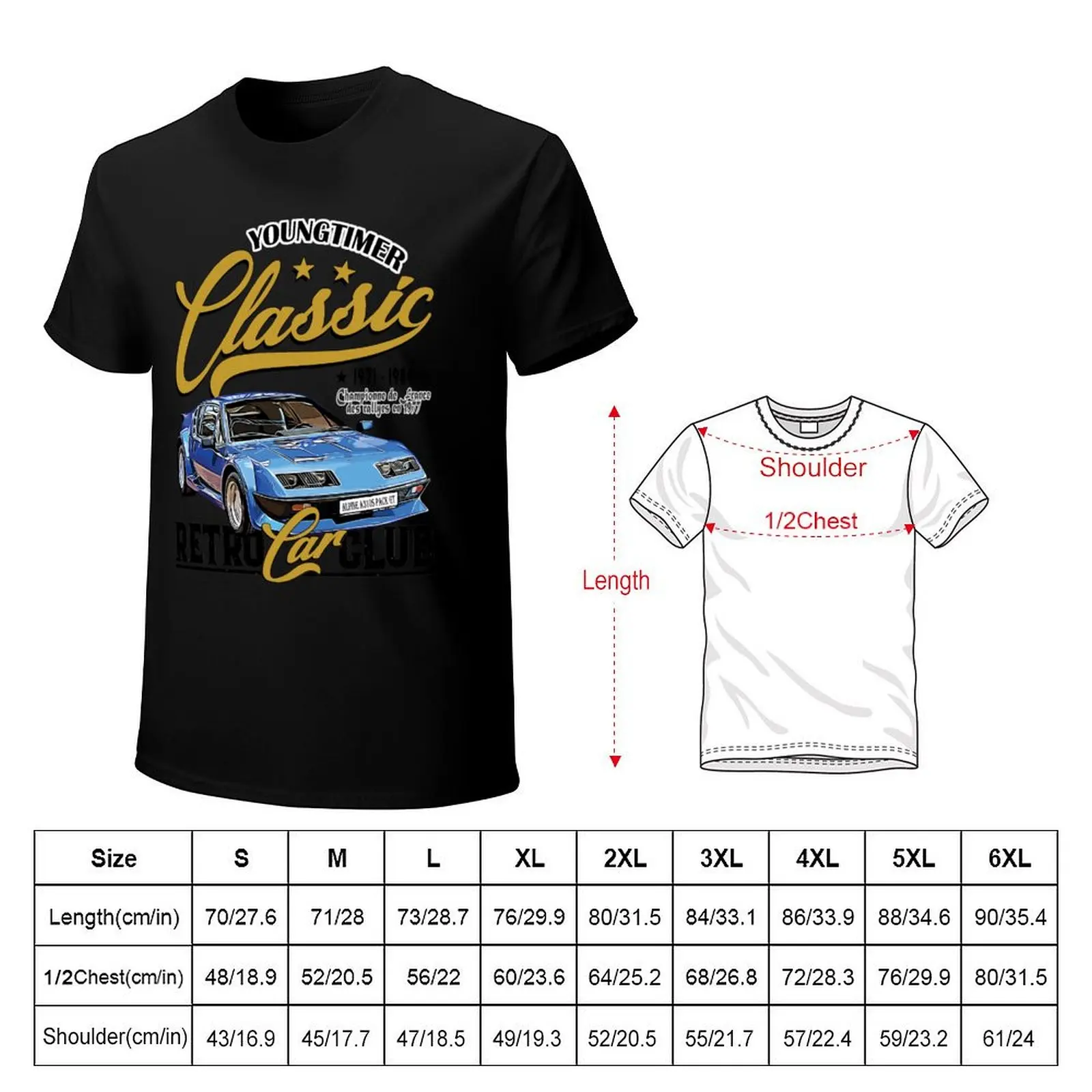 Sports Cars A310S Alpine| Vintage car T-Shirt Sun Protective Outdoor Tee Top