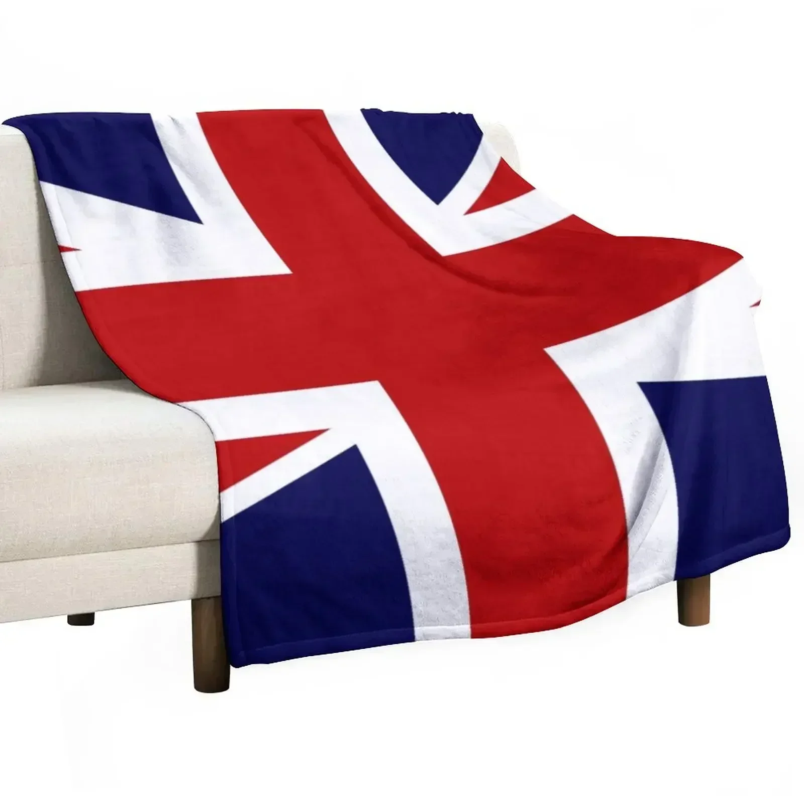 

Union Jack Flag of the UK Throw Blanket Luxury Designer Soft Plaid Hairys Single Blankets