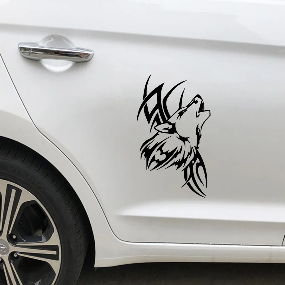 Large size Wolf Car Stickers And car Decals  Waterproof Vinyl Funny Auto carbon fiber sticker Cars Decoration Accessories