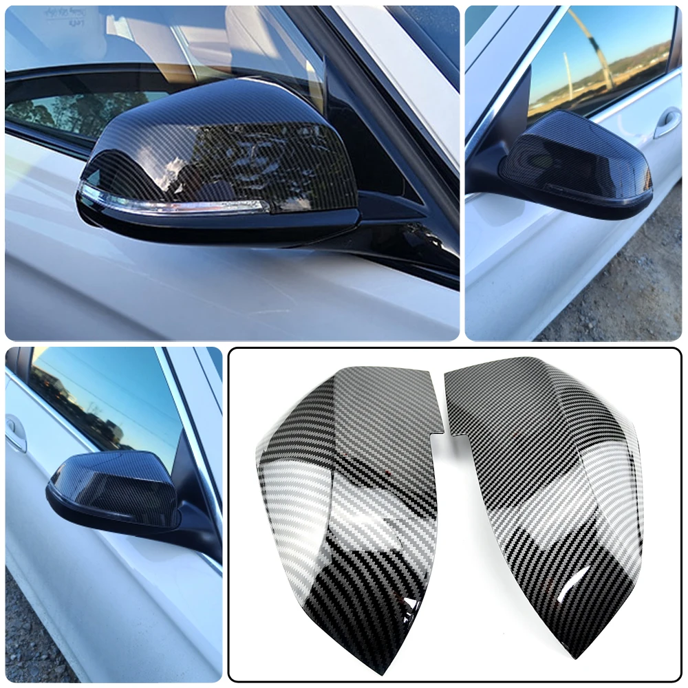 For BMW 1 2 3 4 Series F20 F30 F31 F32 F36 2012 - UP 320i 328i 330d 335i M3 M4 Look Replacement style Carbon Fiber Mirror Cover