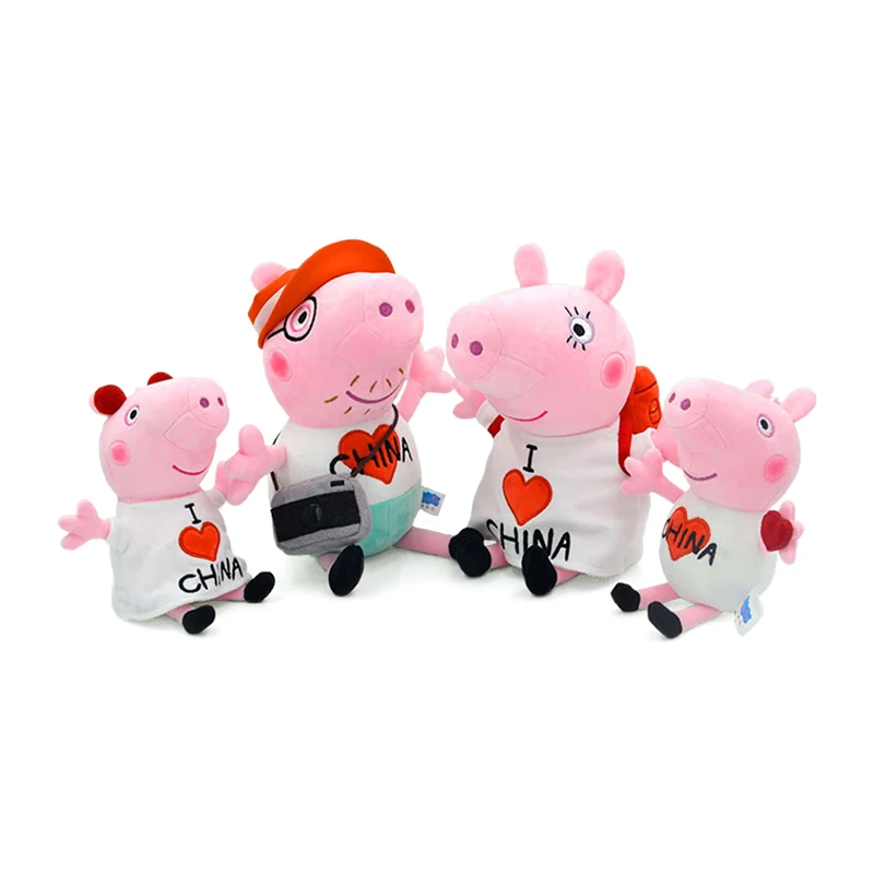 

4 шт./набор, плюшевые игрушки «Свинка Пеппа», 19/30 см