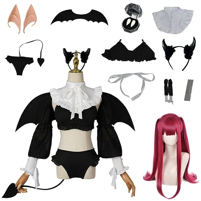 Anime My Dress Up Darling Cosplay Marin Kitagawa Little Devil Cute Sexy Halloween Costumes for Women Uniform and Wig